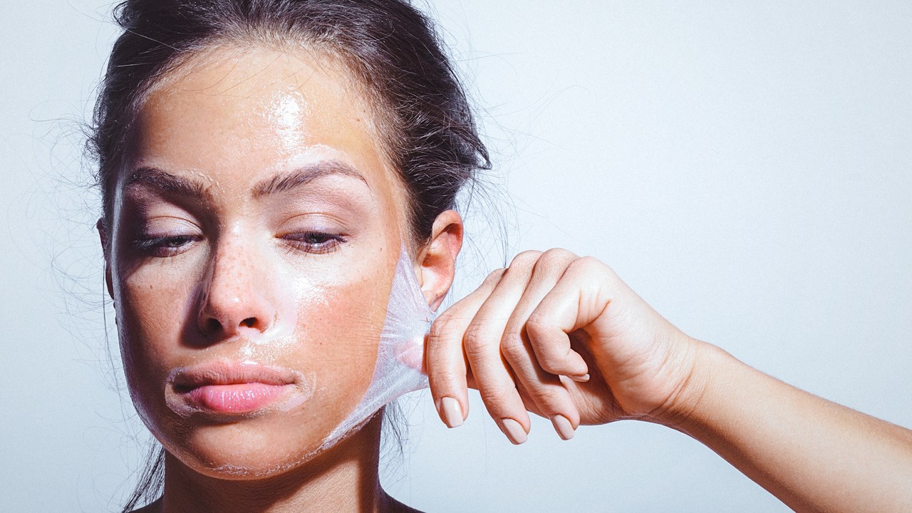 girl with peeling skin on face